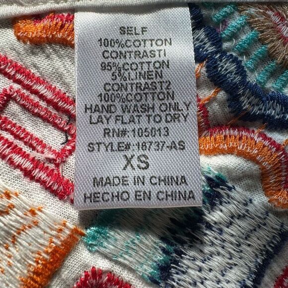 Altered State Boho Embroidered Cotton Halter Top NWT - Picture 6 of 6